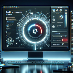 La imagen debería dividirse en dos partes. La primera mitad mostrará una pantalla de computadora con el logotipo de Windows 11 y un círculo de carga, representando la lentitud del sistema. Mientras que en la segunda mitad, un panel de configuración de Windows 11 mostrará distintas opciones de configuración destacando con flechas rojas las opciones de 'desactivar procesos innecesarios' y 'optimizar recursos', representando la solución al problema. En el fondo, se puede visualizar alguna herramienta de diagnóstico de Windows en ejecución para enfatizar el tema sobre la resolución de problemas de lentitud. Puede haber también un marco informativo que destaque los datos proporcionados en el promp. Todo con luces suaves que mantienen la imagen fotorealista.